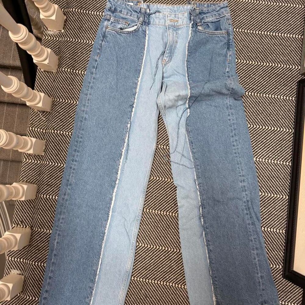 Zara Women's Blue and Navy Jeans